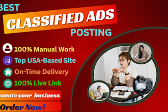post classified ads manually to promote your business or service