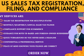 do US sales tax registration, filing, and compliance for your llc or corporation