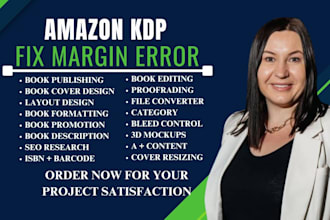 fix KDP margin and formatting errors for kindle publishing