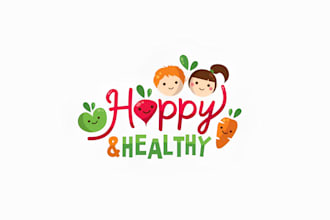 do modern daycare, childcare, baby shop, preschool and kids logo design