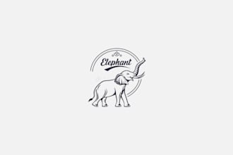 design a mascot style elephant logo for branding