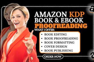 edit and format your book for amazon KDP, amazon KDP book editing and formatting