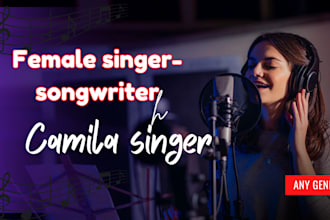 be your female singer and songwriter for rock pop, dj drops, electro club vibe