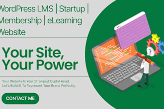 build a wordpress lms membership startup or elearning website