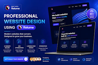 redesign, design websites with relume, yola, weebly fast, branded, easy