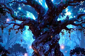 create stunning fantasy landscape, background illustration