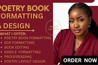 format, edit publish your poetry book on amazon kindle, barnes and noble