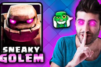make clash royale thumbnail for youtube