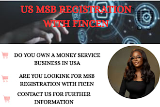 handle US msb registration and fincen filing with aml compliance