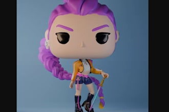 design cute 3d funko pop 3d toy model,articulated toy bjd toy for 3d printing