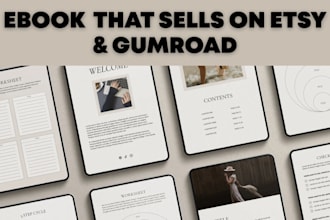 design PDF workbook, worksheet, leadmagnet, planner, canva ebook for gumroad