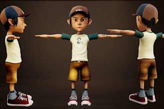 design stylized 3d cartoon characters and toy figures for 3d print