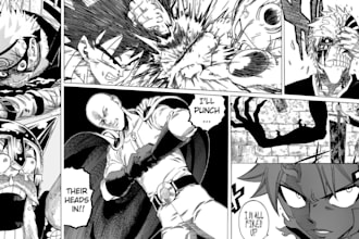 draw comic manga art anime style cartoon marvel art comic strip novel cover art