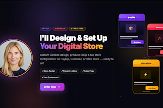 set up koji, gumroad, odoo ecommerce, shopware, stan store and payhip website