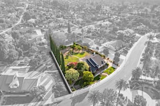 create 3d real estate drone lot lines
