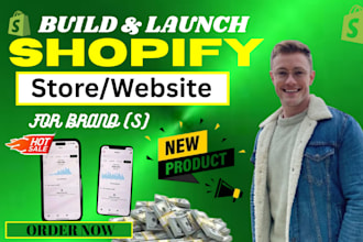 build shopify website, shopify store, shopify online store or ecommerce website
