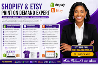 setup shopify dropshipping store, shopify store with full integrations