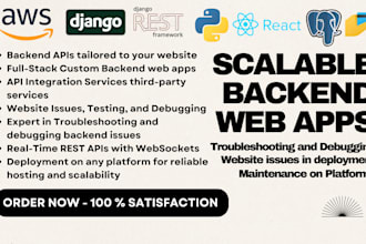 develop scalable backend apps, custom rest apis with deployment