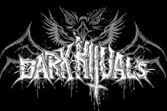 design an original occult black metal band logo