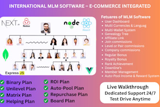 build a complete MLM software and website with a powerful admin panel