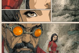 comic book illustration with comic book illustrator