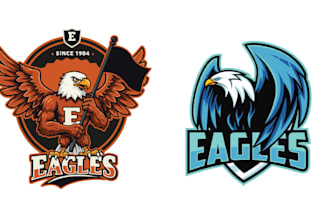 create mascot bird eagle vector logo