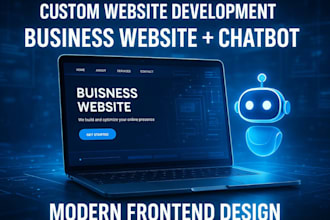 do custom website development with chatbot, frontend developer business website