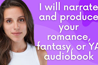 narrate your romance, fantasy, or ya audiobook