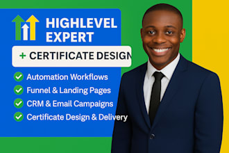 design certificates and automate delivery using gohighlevel CRM