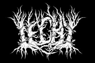 design custom folk metal band logo