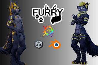 create custom 3d model for game, vrchat avatar, booth avatar, vrc avatar