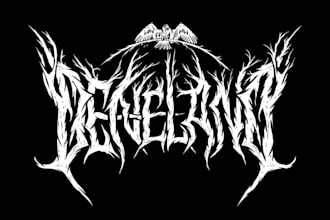 design dark, atmospheric and pagan inspired black metal logo