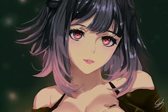 draw beautiful anime art illustration