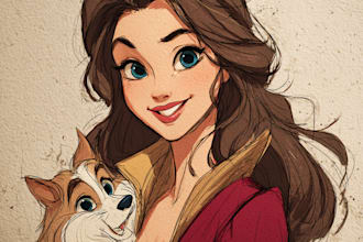 draw you cute disney portrait for streamer, bookwrite