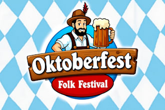 design awesome oktoberfest party logo with express delivery