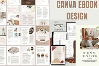 design editable canva ebook canva workbook cookbook planner recipe online course