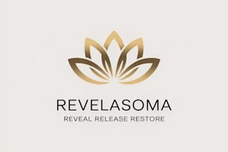 design a classic minimalist gold gradient logo for your brand