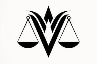 draw modern minimalist attorney and law ,legal, lawyer logo