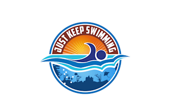 design powerful ocean swim team logo