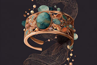 jewelry cad design for 3d printing and rendering