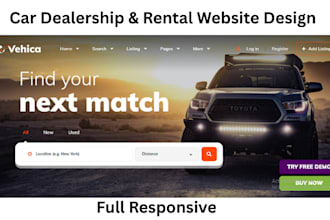 design automotive dealership car rental trailer renting auto repair website