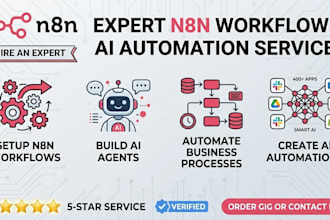 setup n8n automations, workflows, ai agents, ai automations