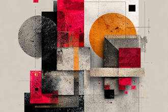 create abstract geometric digital art