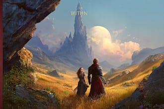 create an epic fantasy book cover