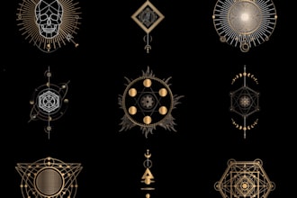 do sacred geometry spiritual healing mystical logo design or any graphic