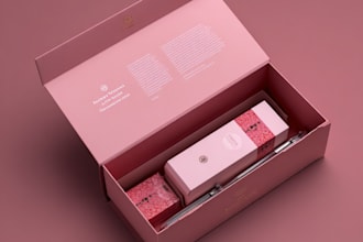 create an colourful skincare branding and packaging