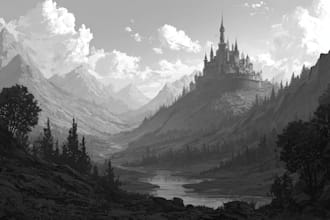 design detailed fantasy landscapes and environments
