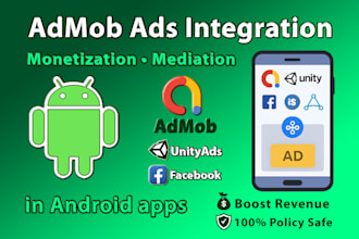 integrate admob ads unity facebook ad and mediation for android app monetization