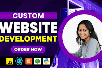 do website development as full stack web developer, front end, backend developer