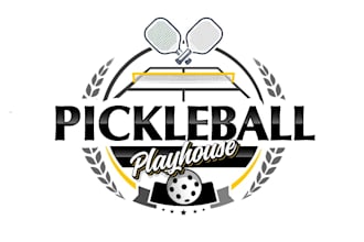 create an awesome pickleball logo with unlimited revision